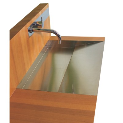 Lavabo Rapsel Pamplona 90 cm madera de haya + acero inoxidable
