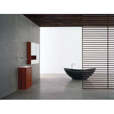 Rapsel Lavasca Mini-Freistehende Badewanne 180 cm, Samt schwarz