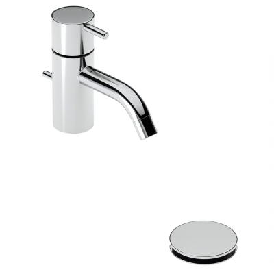 Vola RB3 basin mixer tap with pop-up waste and drain