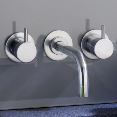 Grifo para lavabo de pared de 3 orificios Vola 1511