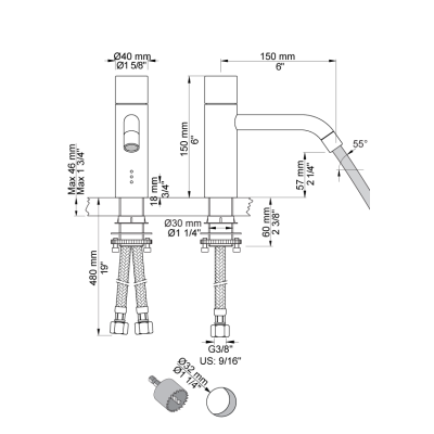 Mezclador Vola HV1EN/150 con sensor electrónico automático + transformador de red