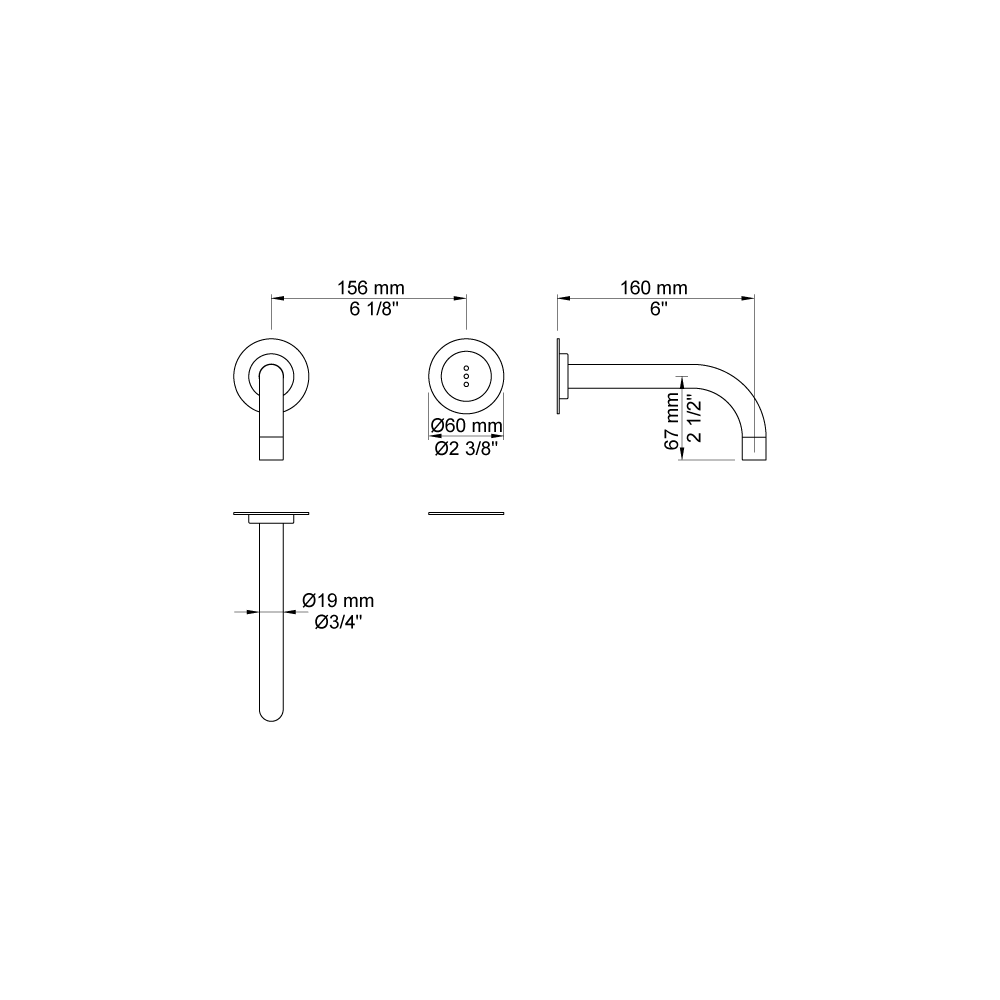 Vola 4811 Mischbatterie mit automatischem elektronischem Sensor und ...