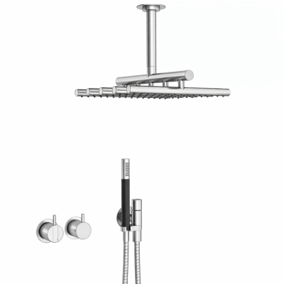 Vola 2471-051A Duschset mit integrierter Armatur + Duschkopf + Handbrause