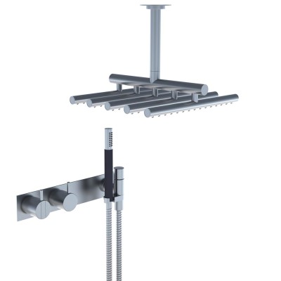 Vola 2473-051A shower set with built-in mixer + shower head + hand shower