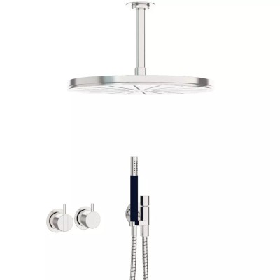 Vola 2471-061A Duschset mit integrierter Armatur + Duschkopf + Handbrause