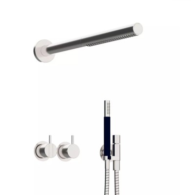 Vola 2471-081ST Duschset mit integrierter Armatur + Duschkopf + Handbrause