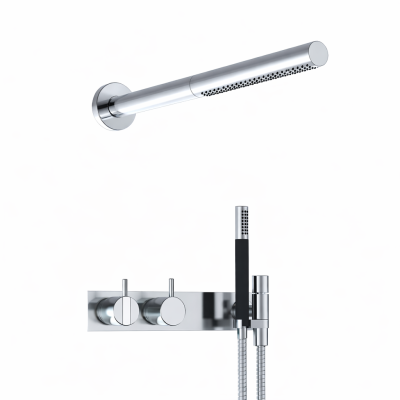 Vola 2473-081ST Duschset mit integrierter Armatur + Duschkopf + Handbrause