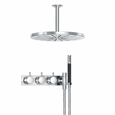 Vola 5474L-061A miscelatore termostatico da incasso + soffione e doccetta