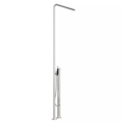 Columna mezcladora termostática Vola FS3 con rociador de ducha de suelo