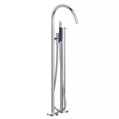 Mitigeur sur pied Vola FS5 avec pommeau de douche de 97 cm de haut pour baignoire