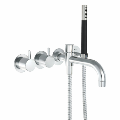 Vola 641DT8 built-in bathtub faucet with shower head