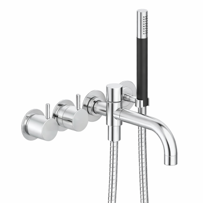 Mitigeur thermostatique Vola 5141DT8 avec pommeau de douche intégré pour baignoire