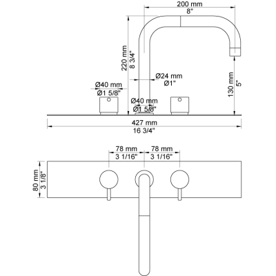 Grifo de bañera Vola BK6
