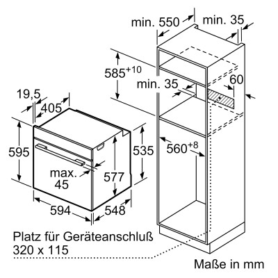 Siemens HB978GUB1 iQ700 60 cm Einbau-Pyrolyse-Backofen, matt schwarz SL