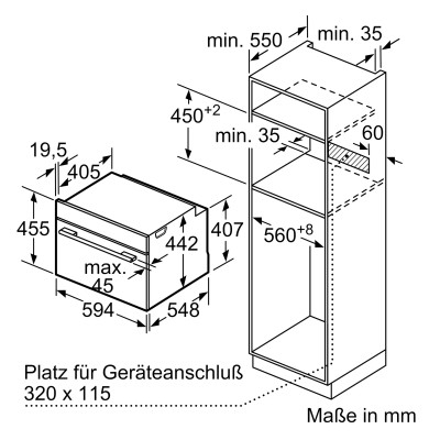 Siemens CS938GCM1 iQ700 Einbau-Dampfgarer, 45 cm, Mattschwarz, SL
