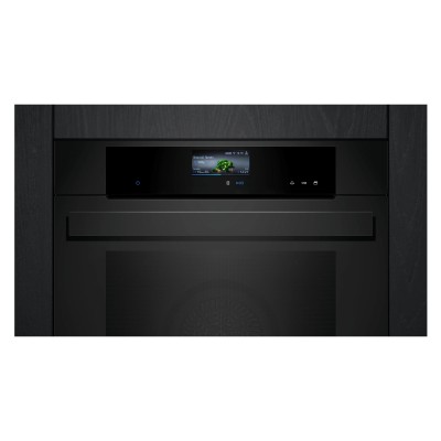 Four vapeur encastrable Siemens HS936GCM1 iQ700 60 cm noir mat SL