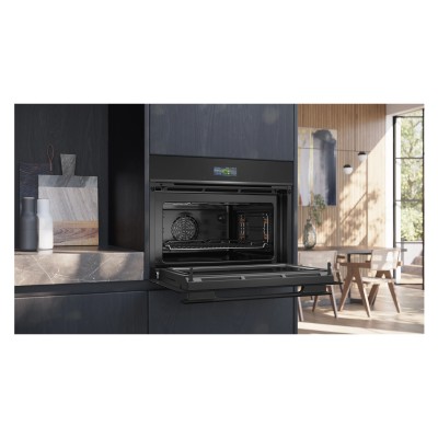 Four à micro-ondes encastrable Siemens cm924g1b1 iQ700, hauteur 45 cm, noir, SL