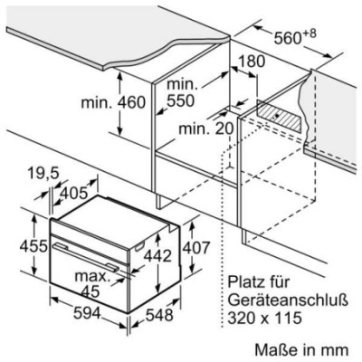 Kuchenka mikrofalowa do zabudowy Siemens cm924g1b1 iQ700, wysokość 45 cm, kolor czarny, SL