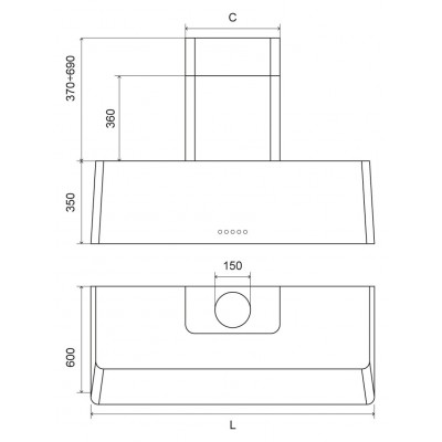 Ilve ag90/aw nostalgia wall hood 90 cm antique white
