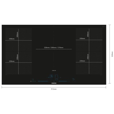 Siemens ex977nvv6e iQ700 90cm matt black SL induction hob
