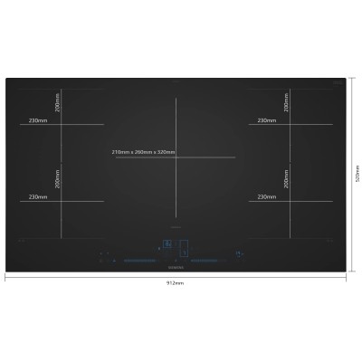 Siemens ex97bnvv6e iQ700 90cm induction hob with matt glass SL
