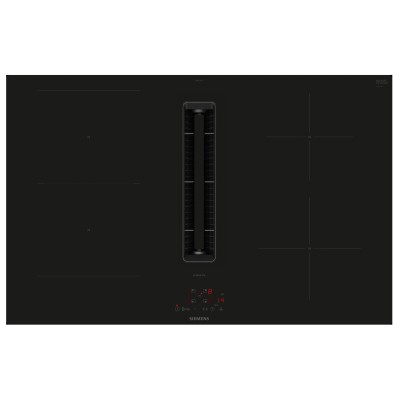 Plaque à induction Siemens ED807BGA6 avec hotte intégrée 80 cm noir SL