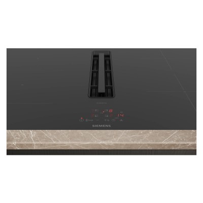 Siemens ed807bga6 induction hob with integrated hood 80 cm black SL