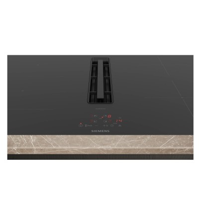 Plaque à induction Siemens ED807BGA7 avec hotte intégrée 80 cm noir SL