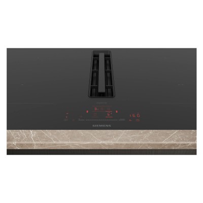 Placa de inducción Siemens ed807hga6 con campana integrada 80 cm negra SL