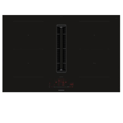 Placa de inducción Siemens ed877hga6 con campana integrada 80 cm negra SL