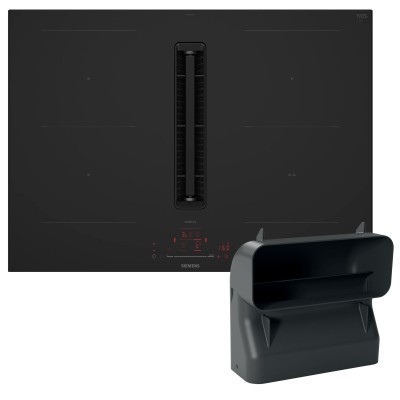Placa de inducción Siemens ed87bhga6 con campana integrada 80 cm negra SL