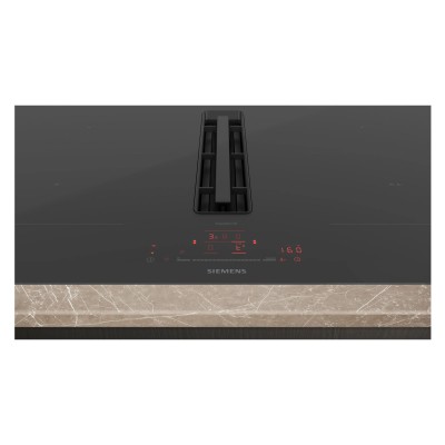 Siemens ed87bhga7 induction hob with integrated hood 80 cm black SL