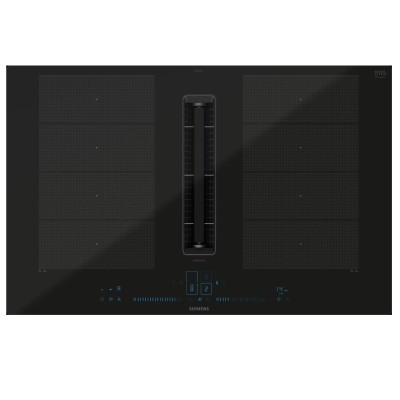 Siemens ex800nga7 induction hob with integrated hood 80 cm black SL