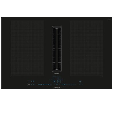 Siemens EX807NGA6 Induktionskochfeld mit integrierter Dunstabzugshaube, 80 cm, schwarz, SL