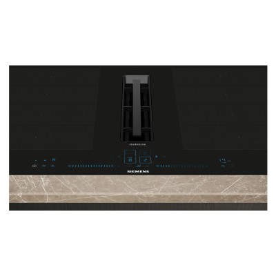 Plaque à induction Siemens EX807NGA7 avec hotte intégrée 80 cm noir SL