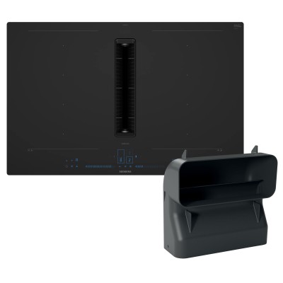 Plaque à induction Siemens EX80BNGA6 avec hotte intégrée 80 cm noir SL