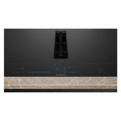 Placa de inducción Siemens ex80bnga6 con campana integrada 80 cm negra SL