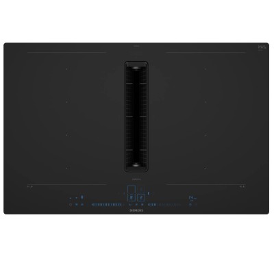 Siemens ex80bnga7 induction hob with integrated hood 80 cm black SL