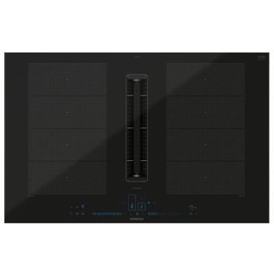 Siemens ex870nga6 induction hob with integrated hood 80 cm black SL