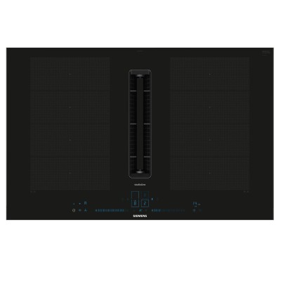 Płyta indukcyjna Siemens ex877nga7 ze zintegrowanym okapem 80 cm czarna SL