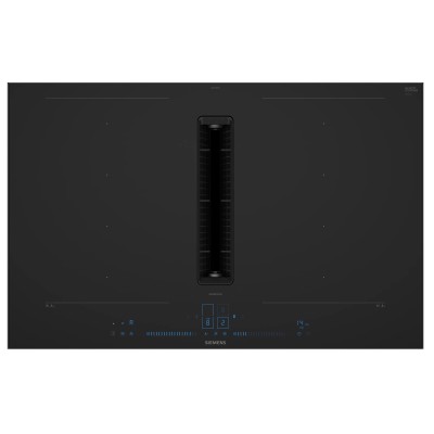 Placa de inducción Siemens ex87bnga7 con campana integrada 80 cm negra SL