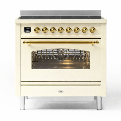 Ilve p09n-aw 90cm kuchenka indukcyjna w kolorze antycznej bieli