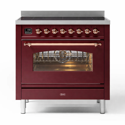 Plaque de cuisson à induction Ilve p09n-bu 90 cm, rouge bordeaux