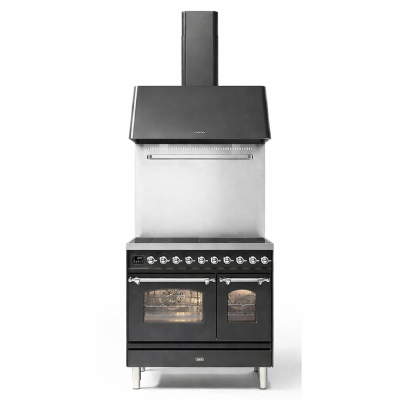 Ilve pd09n-mg kuchenka indukcyjna + okap grafitowy 90 cm