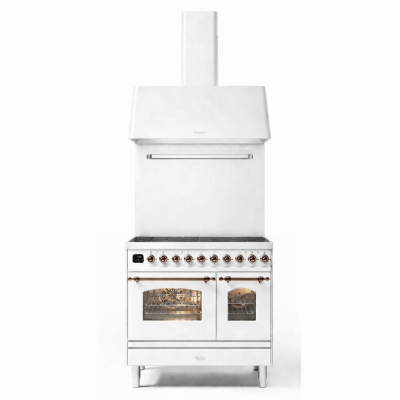 Ilve pd09n-wh kuchenka indukcyjna + okap biały 90 cm
