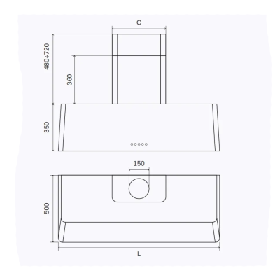 Ilve pd096ne3-wh cucina da appoggio gas con cappa 90 cm bianco
