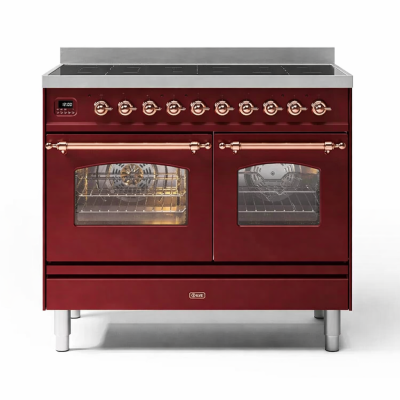 Ilve pd106ne3-bu 100cm countertop induction hob, burgundy red