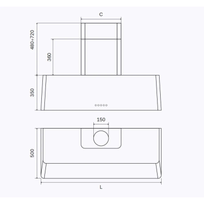 Ilve pd106ne3-bk kuchenka indukcyjna z okapem 100 cm, połyskliwa czerń