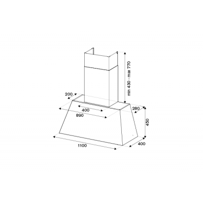 Bertazzoni kr110her1nedc heritage cappa parete 110 cm nero opaco