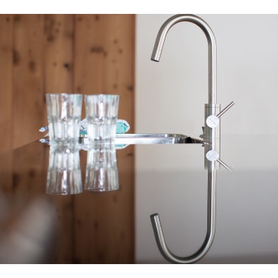 Grifo mezclador Alpes inox alp44-2 con cabezal de ducha extraíble